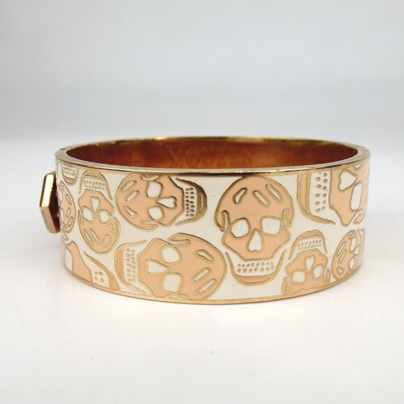 Authentic ALEXANDER McQUEEN Skull design Bangle metal [Used] - Picture 2 of 10